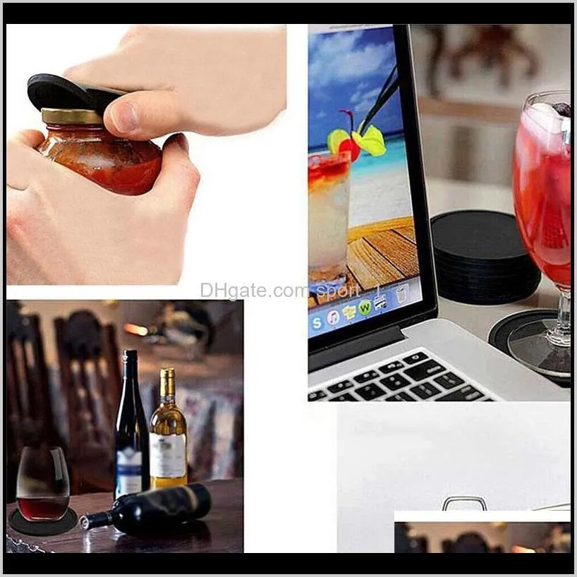 6 colors silicone coasters non-slip cup coasters heat resistant cup mat soft coaster for tabletop protection fits size drinking