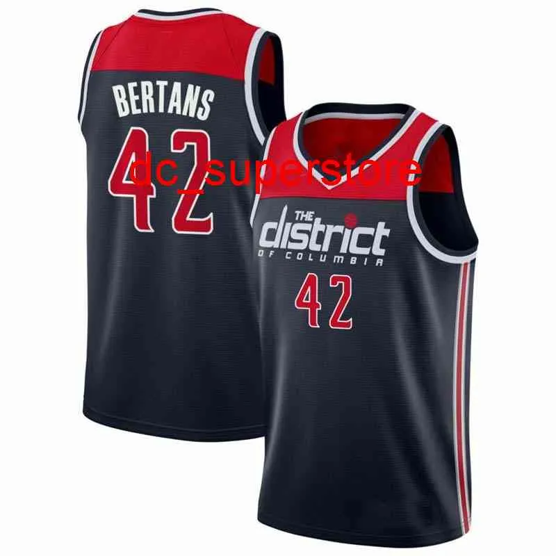 Custom Davis Bertans #42 2020-21 Swingman Jersey Stitched Mens Women Youth XS-6XL Basketball Jerseys