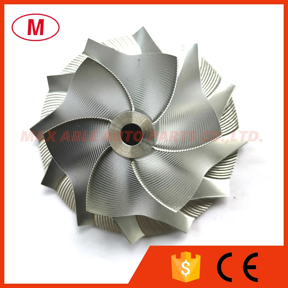 CT10V 17291-0L040 42.87/62.00mm 6+6 blades Performance Turbocharger Aluminum 2618/Point Milling/Turbo Billet compressor wheel for TOYOTA 17201-0L040 Upgrade