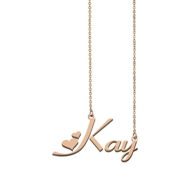Ожерелья с подвесками, ожерелье Kay Name, на заказ для женщин, девушек, друзей, день рождения, свадьба, Рождество, подарок на день матери