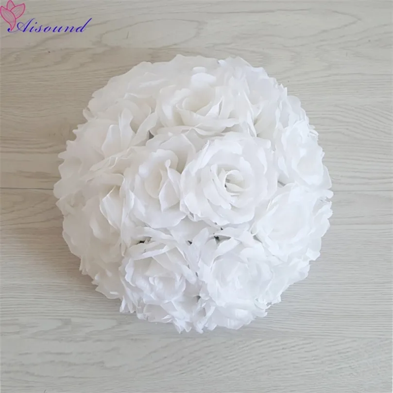 1 PC Full Flower Bola Artificial Silk Silk Centerpieces Beijando Pomanders Casamento Party Ano Decor Flori 211023