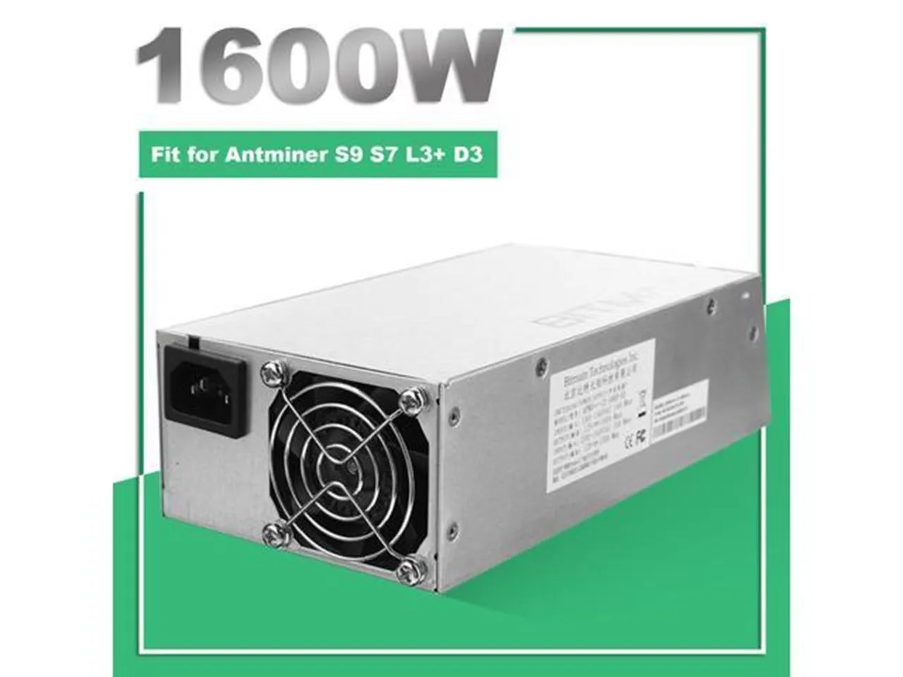 Alimentation d'origine AntMiner APW3++ PSU 1600W pour D3 S9 / L3 en stock 100V-240V Mining