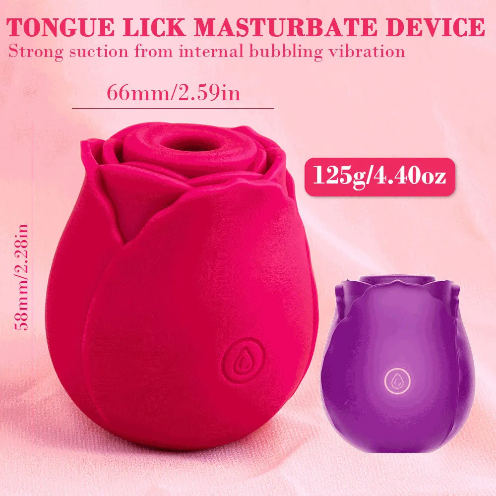 Sex Massager Rose Shape Vibrators Erotische Tepel Sucker Orale Sucker Clitoris Stimulatie Krachtige Speeltjes voor Vrouwen