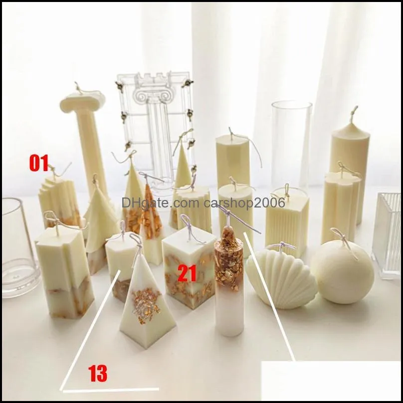 DIY Silicone All Kinds Of Shapes Mold Candle Mold DIY Tools Baking Tools 7 Colors Kitchen Mold Various Styles HWE9398