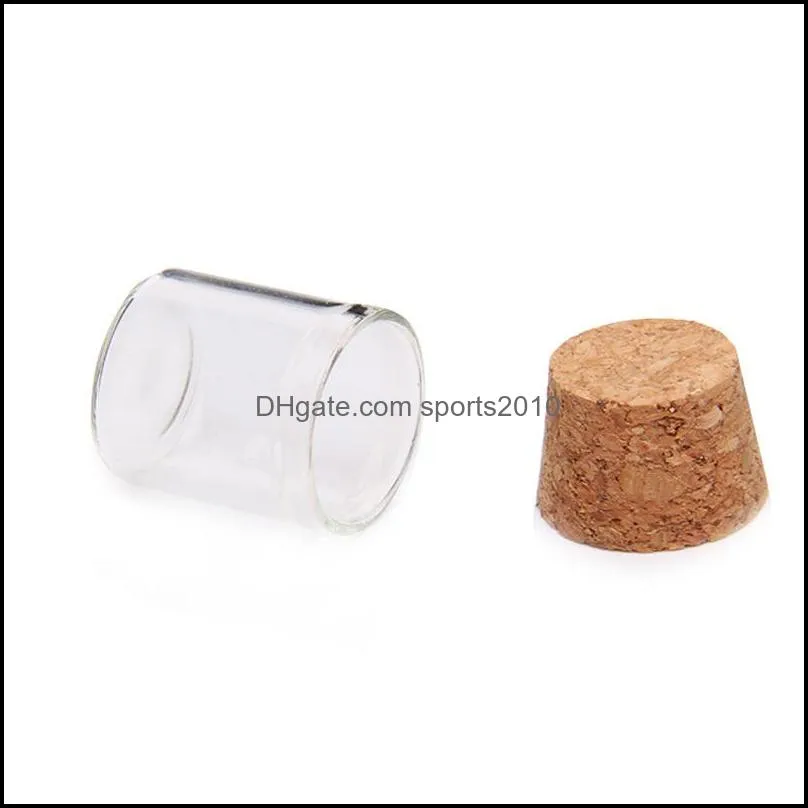 5ml Mini Glass Vials Jars Packaging Bottles Test Tube With Cork Stopper Empty Glass Transparent Clear Bottles 100pcs/lot