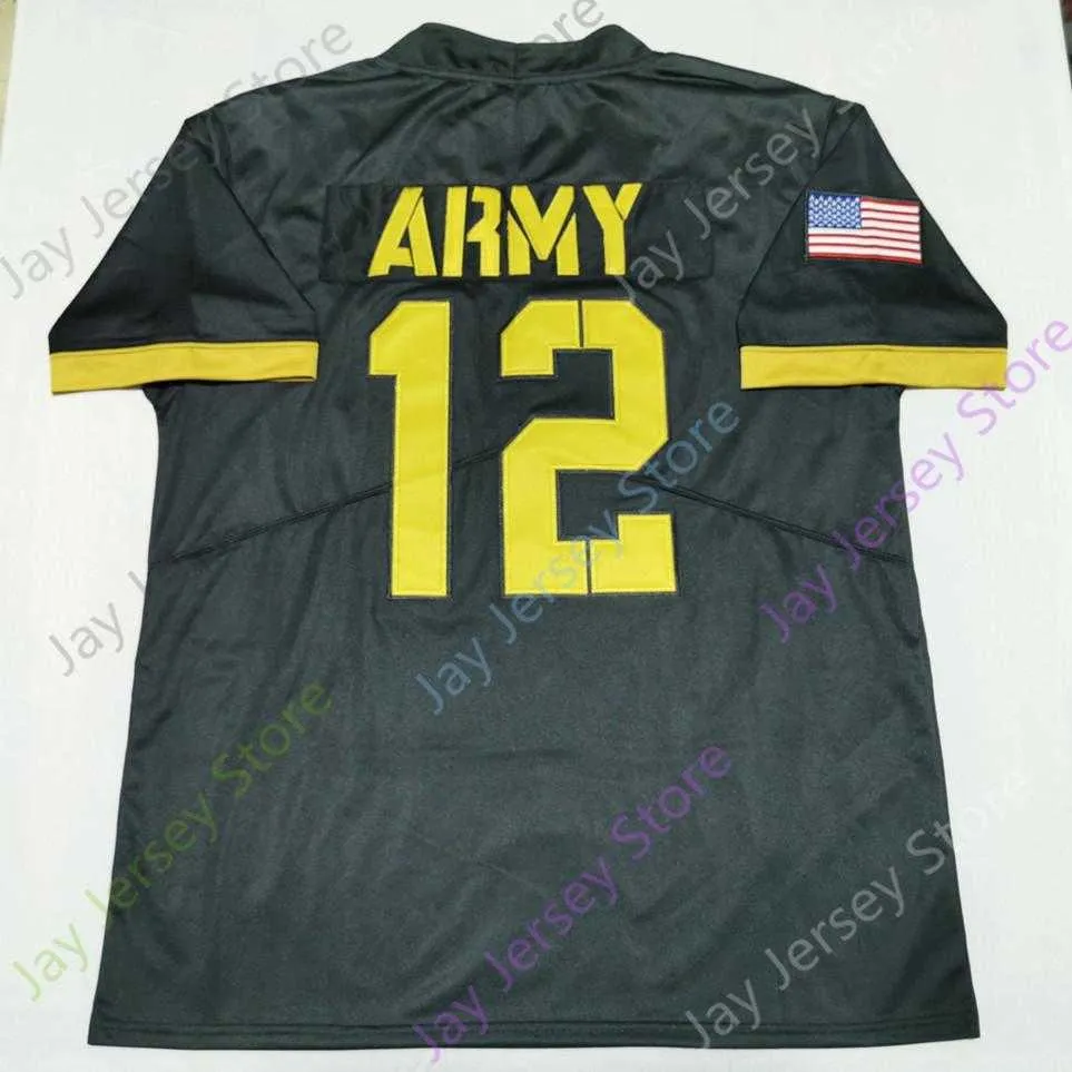 Custom Army Black Knights Football Jersey NCAA College Sandon McCoy Jabari Laws Cole Christiansen Darnell Woolfolk James Nachtigal Brinson