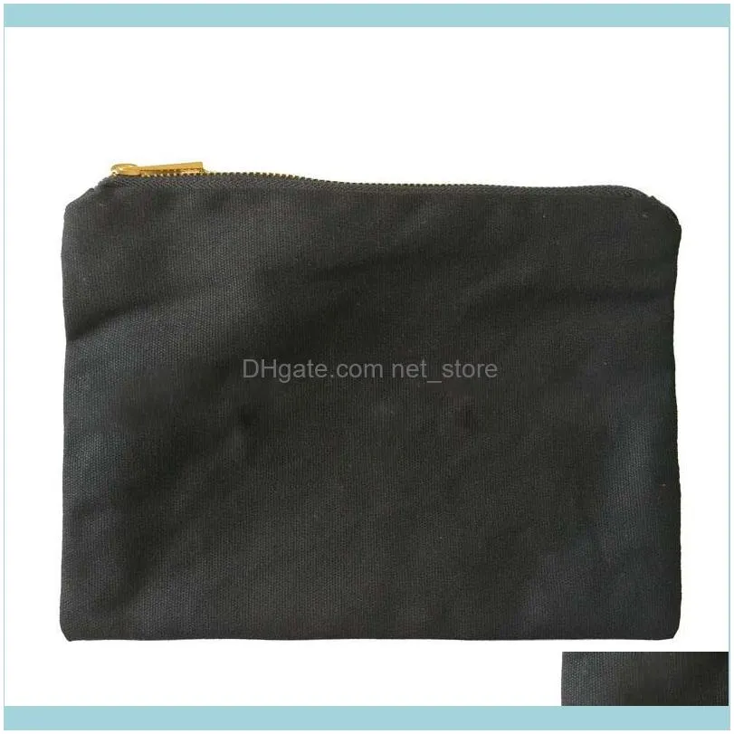 DHL 50pcs Blank Canvas pouch makeup bag cosmetic pouch toiletry case Mix Color