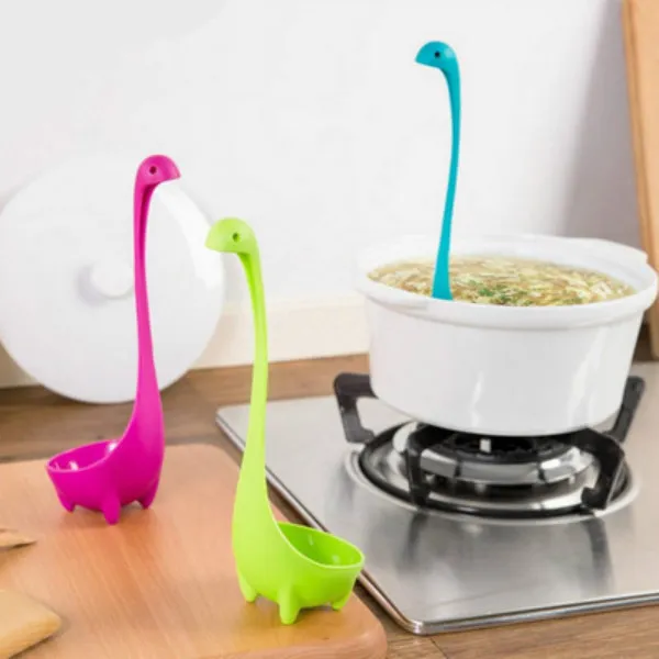 Cooking Utensils Cartoon Spoons Cute Plastic Long Handle Spoon Dinosaur Soup tools Kitchen Accessories Tableware RH3290