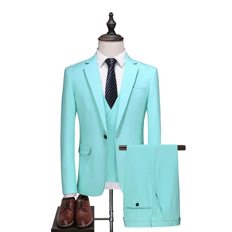 Men's Suits & Blazers Classical Fashion Plus Size Suit Three-piece Singer Stage Performance Clothes Hosted Outfit Party Banqu270e