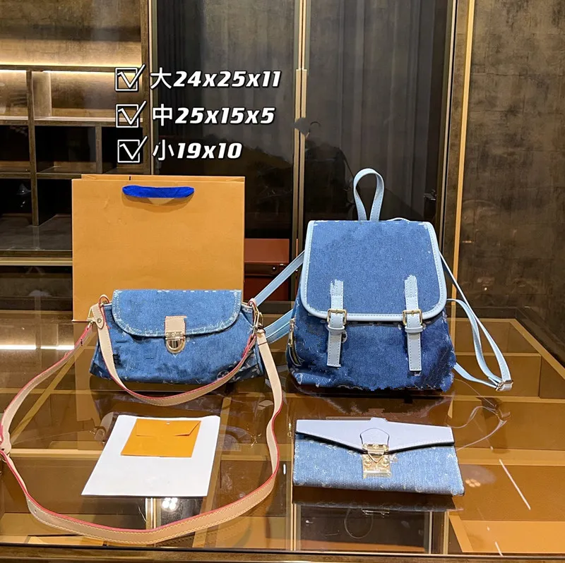 Three-piece combination matching three bags wallet shopping bag fashion bag details picture letter G made of genuine leather 2570