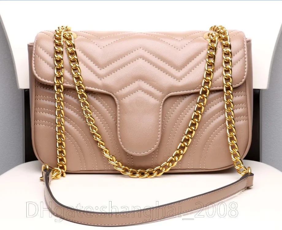 Luxurys Designers Bags Women Shoulder Classic Leather Heart Style Gold Chain Handbag Tote Messenger Handbags