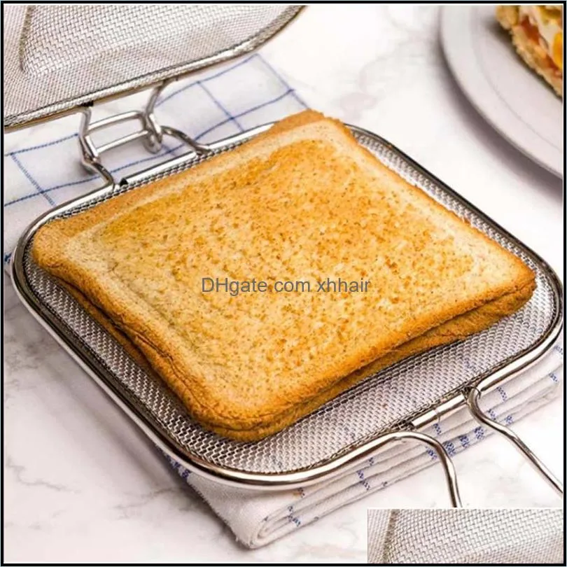 Sandwich Grill Net Artifact Oven Special Bread Breakfast Baking Tools Cooking BBQ Camping Moulds