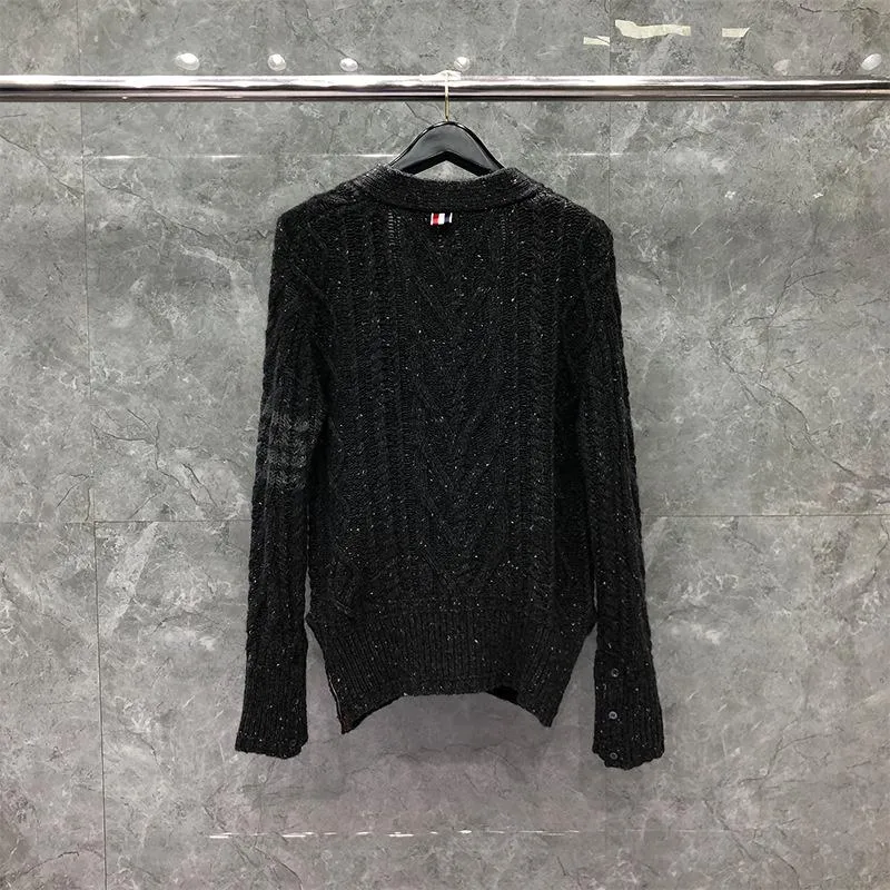 日本製遠州綿紬 メンズセーター21ファッションブランド男性スリムフィットvネックカーディガン服ストライプウール厚秋冬カジュアルコート 安い購入 短納期と品質 以上で送料無料国内 アパレル メンズ服 Patnacomputers Com