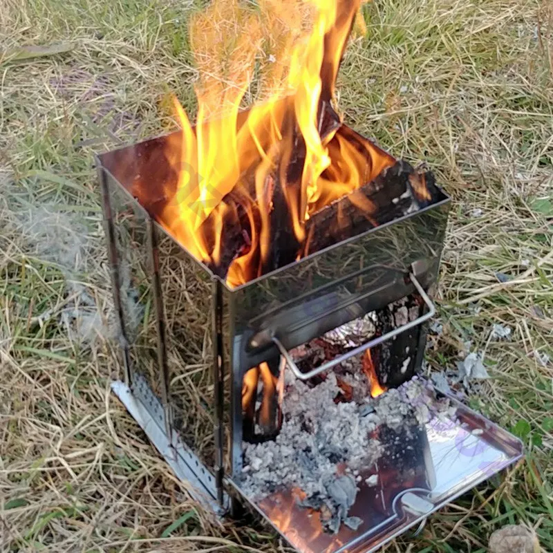 Mini Parrilla de barbacoa portátil plegable al aire libre Parrilla de  carbón Estufa de picnic Hogar Pequeña Parrilla de