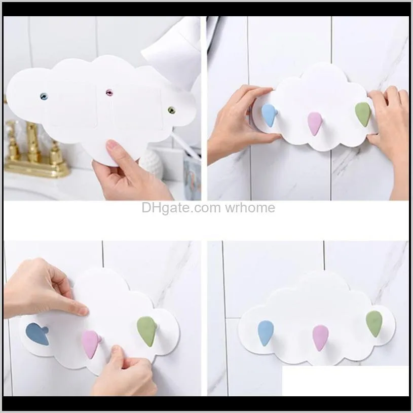 clothes hook cloud shape nail- hat shelf hanging hanger towel organizer hooks & rails