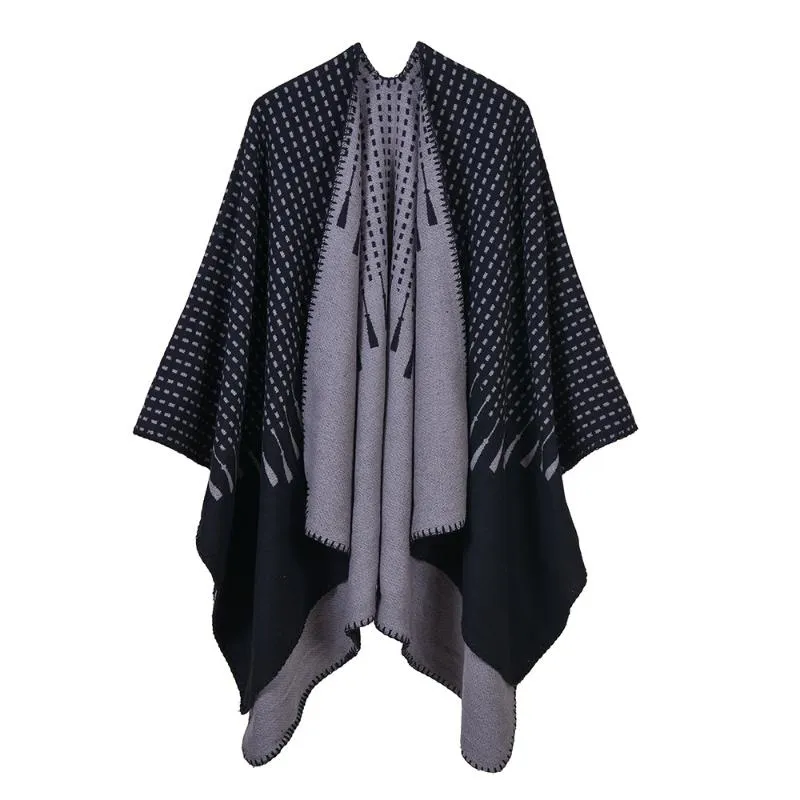 Fly Virgo Women's Oversized Winter Scarf – Imitate Cashmere Shawl – 180x65cm – Geometric Floral