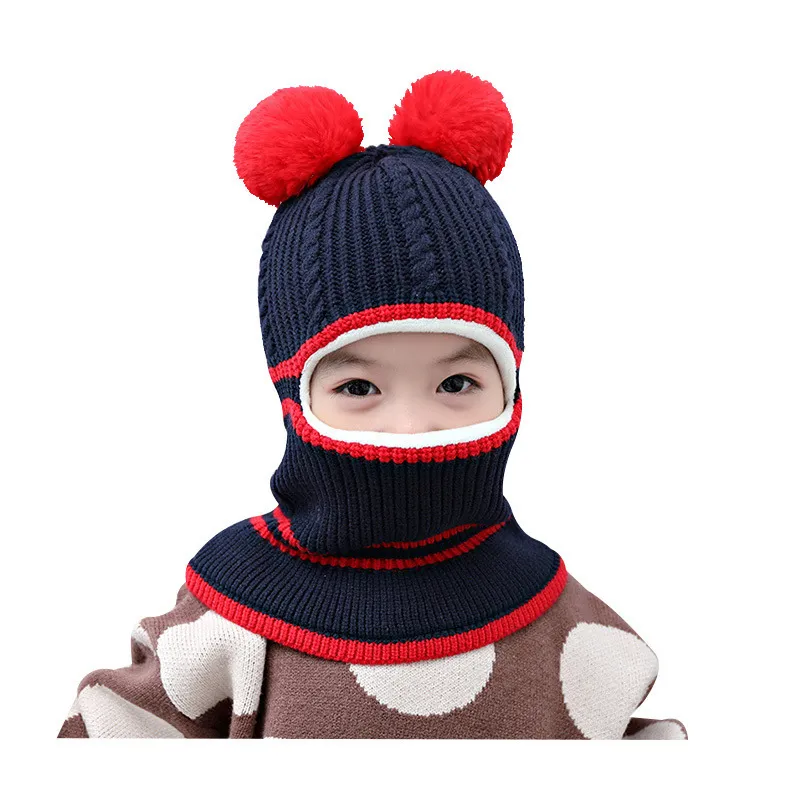 Многофункциональная детская шапка двойной парикмахерские шапки шарф комбинированная шляпа анти пыль ветер оставаться теплой уходу уха шарф головной убор 14 5ZM L2