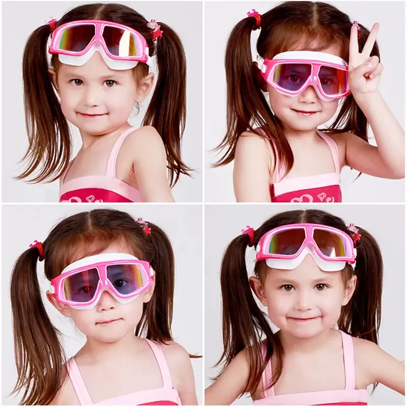 Party Favor Lunettes De Natation Confortable Silicone Grand Cadre Réglable Lunettes De Natation Enfants Anti-Brouillard UV Étanche Lunettes De Natation