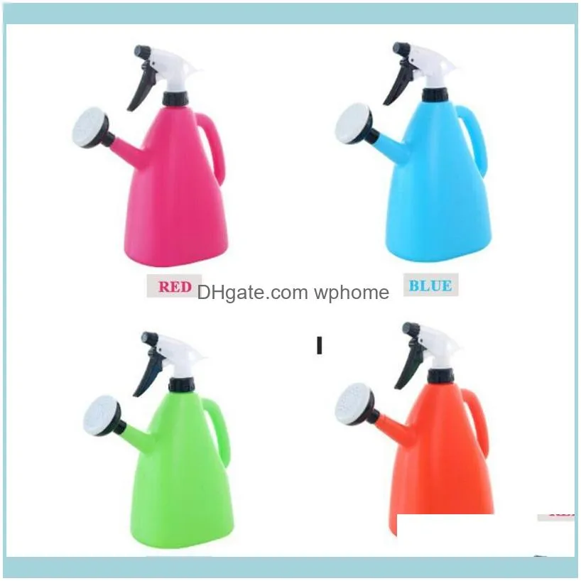 Watering Equipments 2 In 1 Plastic Can Indoor Garden Plants Pressure Spray Water Kettle Adjustable Sprayer 1L BJStore1