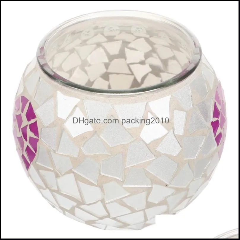 Bougies Décor Maison Jardin1Pc Verre Tasse À Thé Chandelier Mosaïque Style Bougeoir Table À Manger Tasse Livraison Directe 2021 H1As2