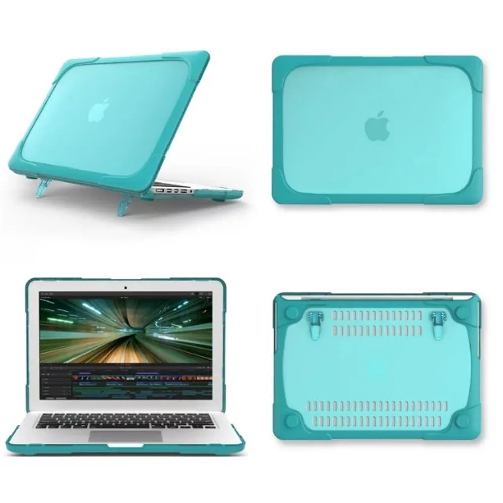 MacBook Air / Pro Retina의 TPU PC 노트북 케이스 11/12/13/15/16 인치 360 ° 충격 방지 방울 전체 보호 커버