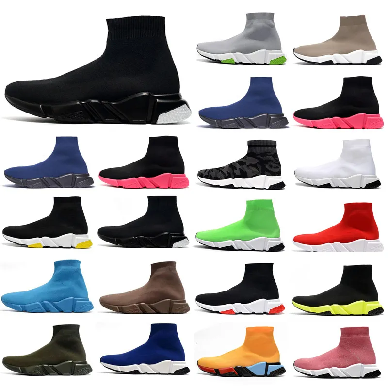Men women platform shoes speed trainer sock boots socks mens trainers boot fashion casual balck womens shoe red sneakers