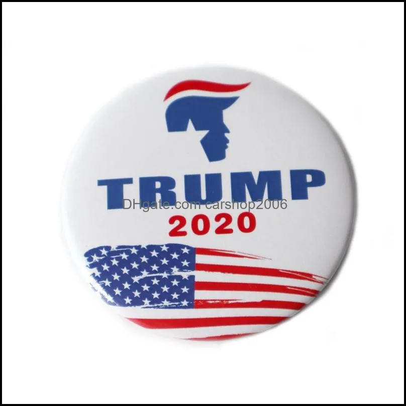 7 Styles Metal Trump Badge 2020 Enamel Pins America President Campaign Political Brooch Coat Jewelry Brooches Party Favor VT1158