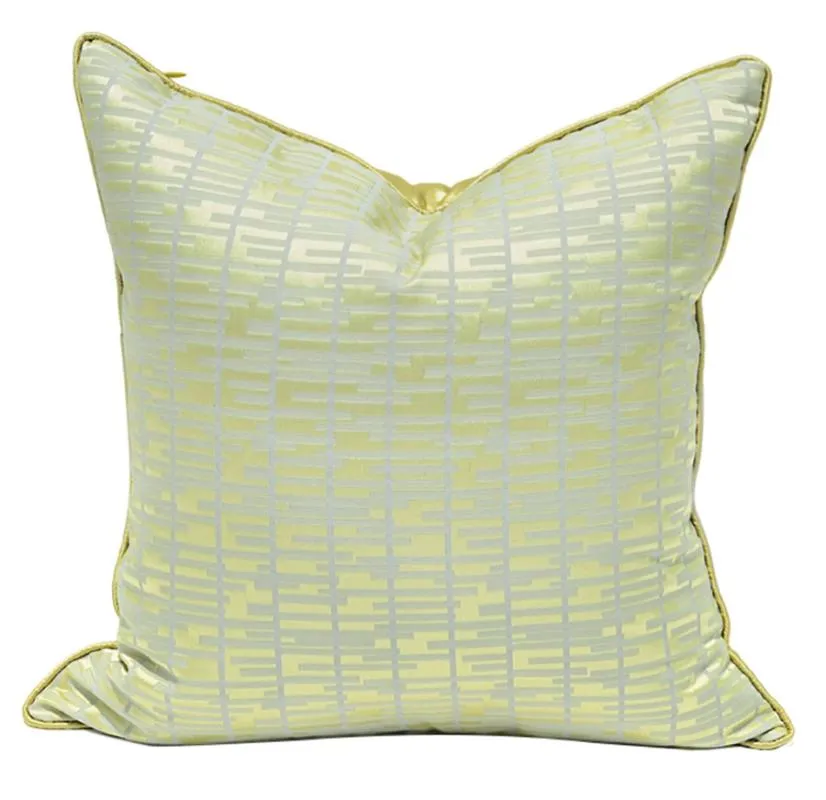 Coussin/Oreiller décoratif Mode Jaune Vert géométrique Coussin décoratif/almofadas Case 45 50 55 60, Housse de coussin moderne européenne Ho