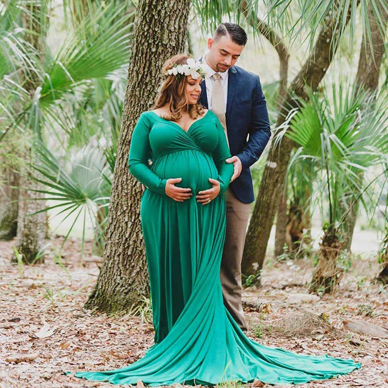 emerald green maternity dress