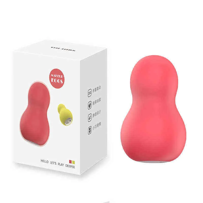 NXY Erwachsene Spielzeug Sex Produkte Schönheit Make-up Eier Frauen Kürbis Puderquaste Sprungei Vibration Massage Masturbator Sex 0301