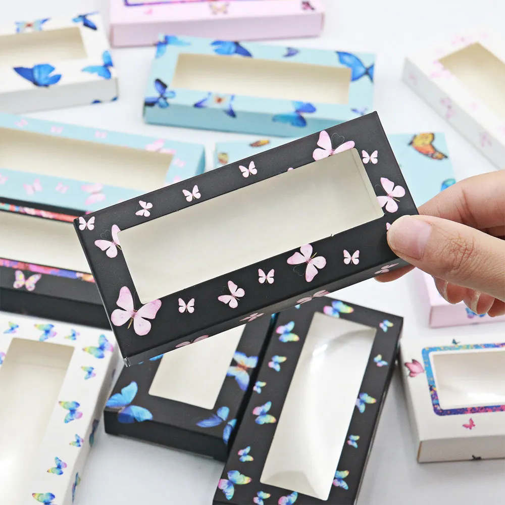 Vente en gros 3D Mink Papier Eyelash Emballage Boîte de cils Boxes Design de marbre pour 10mm- 25mm Mink Etui DHL