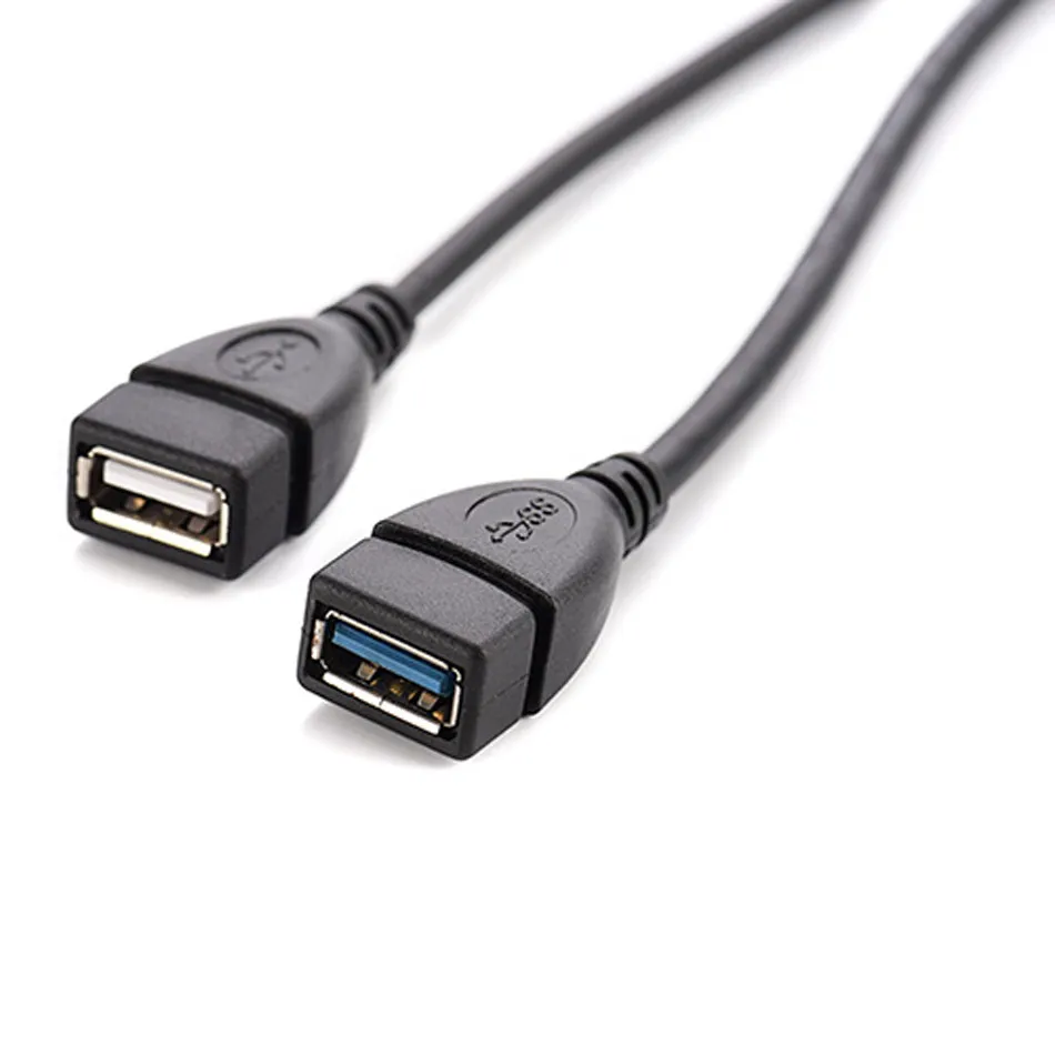 AIYEEN Cavo Adattatore Splitter USB C Maschio a 2 USB-A Femmina, Doppia Porta per Trasferimento/Ricarica Dati, Prolunga Extra di Alimentazione Diviso per Auto/Laptop/Mac/PC (Nero