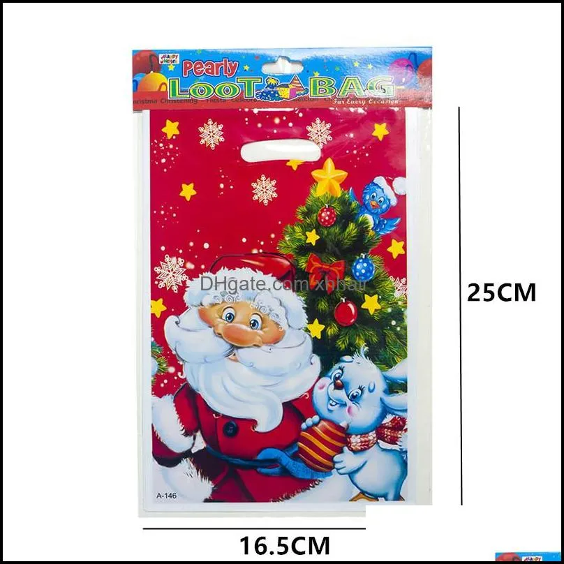 20pcs Christmas Gift Bags Santa Claus Handle for Bags Noel Shopping Candy Bag Xmas Christmas Decorations for Home New Year 20211