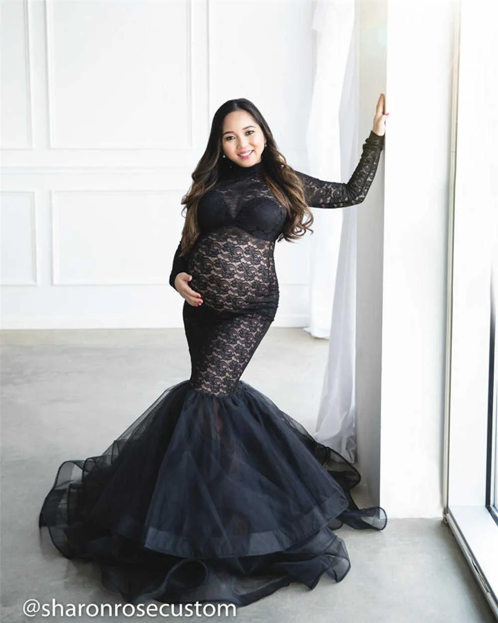 green mesh dress long sleeve Forest Green Ruched Mesh Off Shoulder Long Sleeve Maternity Midi Dress