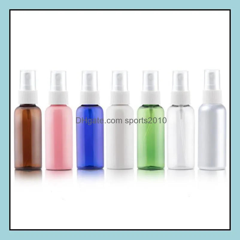 NEW 50ml Sanitizer Spray Bottle Empty Hand Wash bottles Emulsion PET Plastic Mist Spray Pump Bottle for Alcohol LX1520