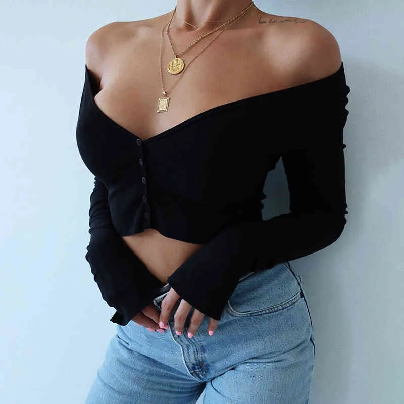 deep v black top