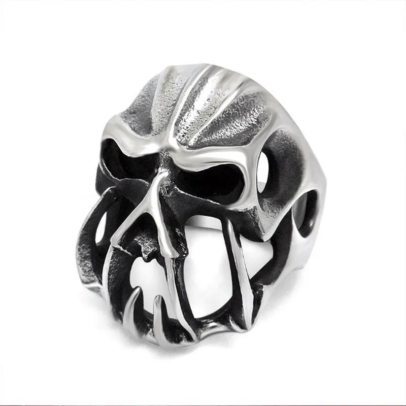 Cluster Rings Retro Party Creative Skull Punk Hip Hop Jewelry Men's Boy Birthday Geometric Gifts Exquisite Wholesale