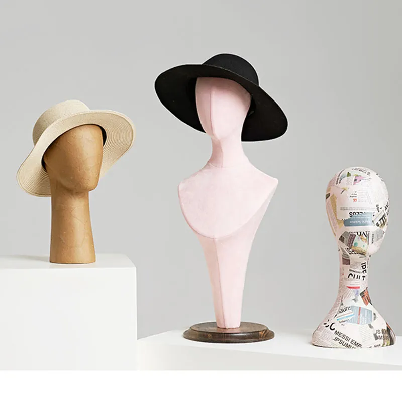 Head Mannequin Display Rack Headdress Shop Color Hat Holder