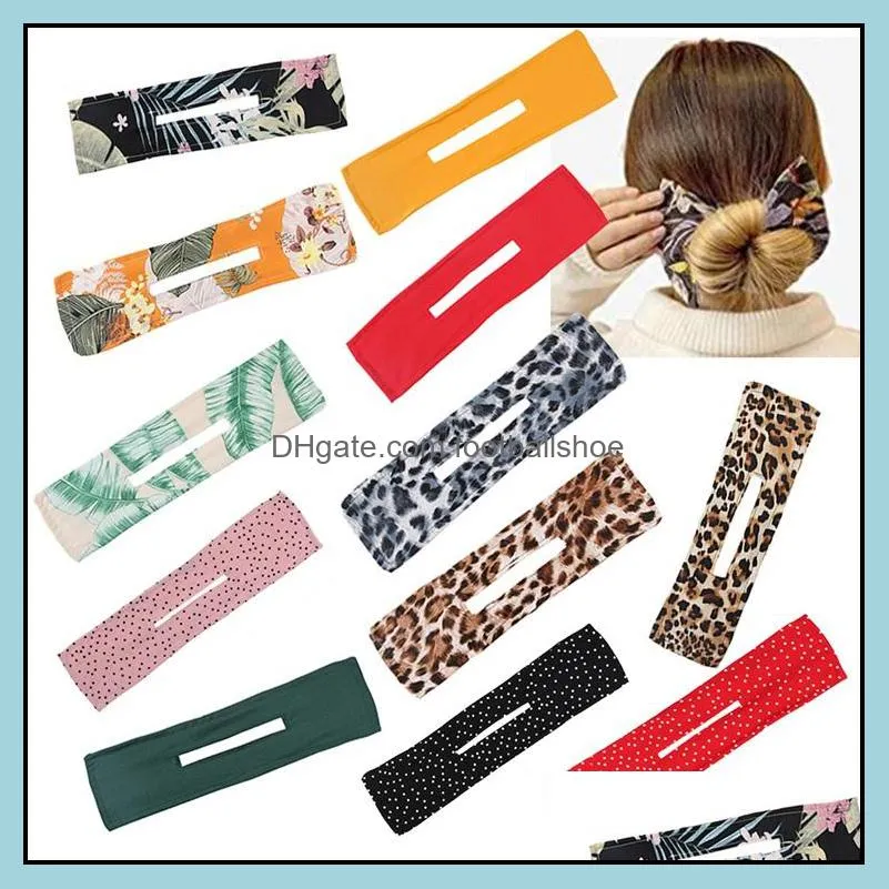 Jewelry Tiktok Same Headbands Updo Tools Bow Tie Band, Printing Hairpin, Magic Clip, Rotating Belts, Hair Ornament 9163 Drop Delivery 2021 T