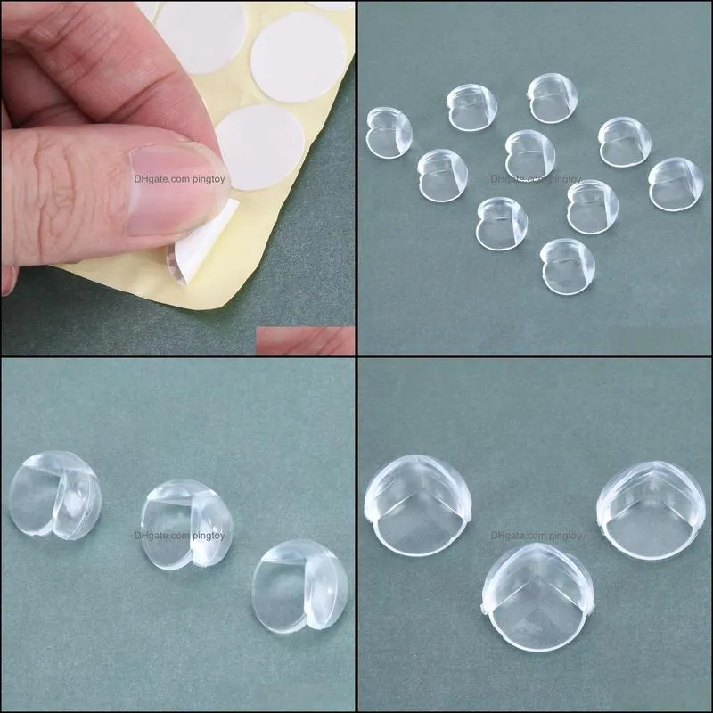 10pcs Baby Safety Spherical Collision Angle of Soft PVC Corner Protector Baby Corner Guards Clear 3cm x 3cm Edge & Corner Guard