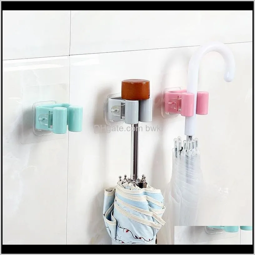 wall mounted mop holder brush broom hanger storage rack kitchen organizer with mounted accessory hanging cleaning tools sz592