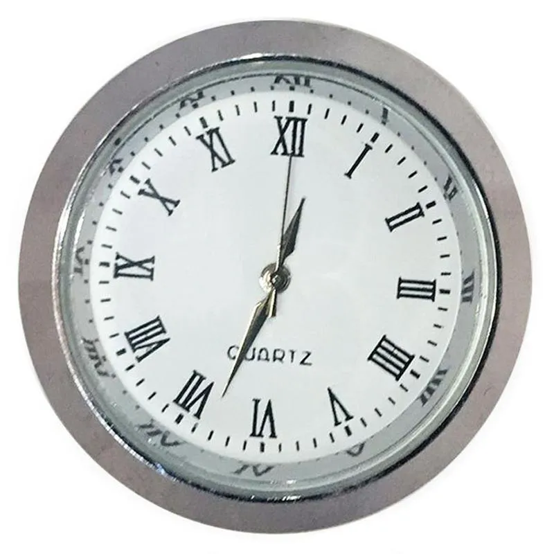 Mouvement D'Horloge à Quartz 65mm - Insert Rond Précis Avec Chiffres Arabes, Cadran Blanc Et Bordure Dorée Pour Bricolage