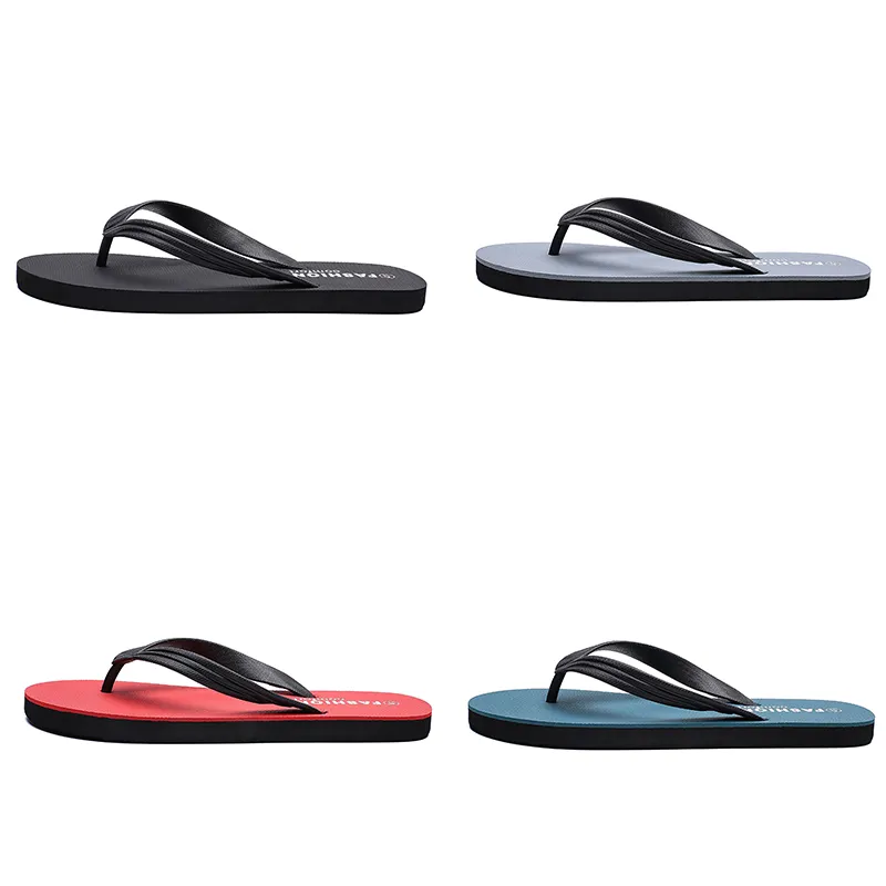 Män Slide Fashion Slipper Black Grey Casual Beach Skor Hotell Flip Flops Sommar Rabattera pris Utomhus Mens Tofflor