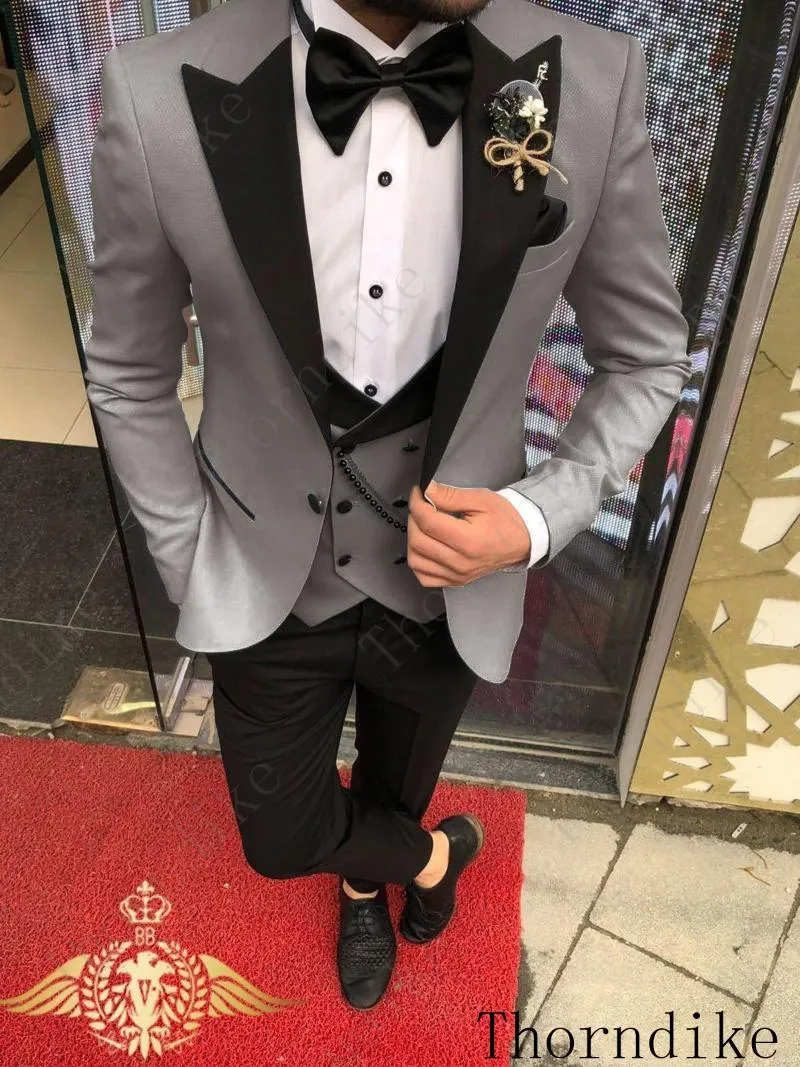 先着特典 Thorndike 21黒紫色のスーツの黒いピークのラペルの男性ウェディングファッションの衣装の男性のための男性の紫色の男性の男性3個3個セットメンズスーツbla 販売特売 Vtech Computer Com