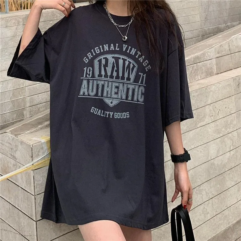 Camiseta Vintage Street Goth Camiseta Mujer Camiseta de manga