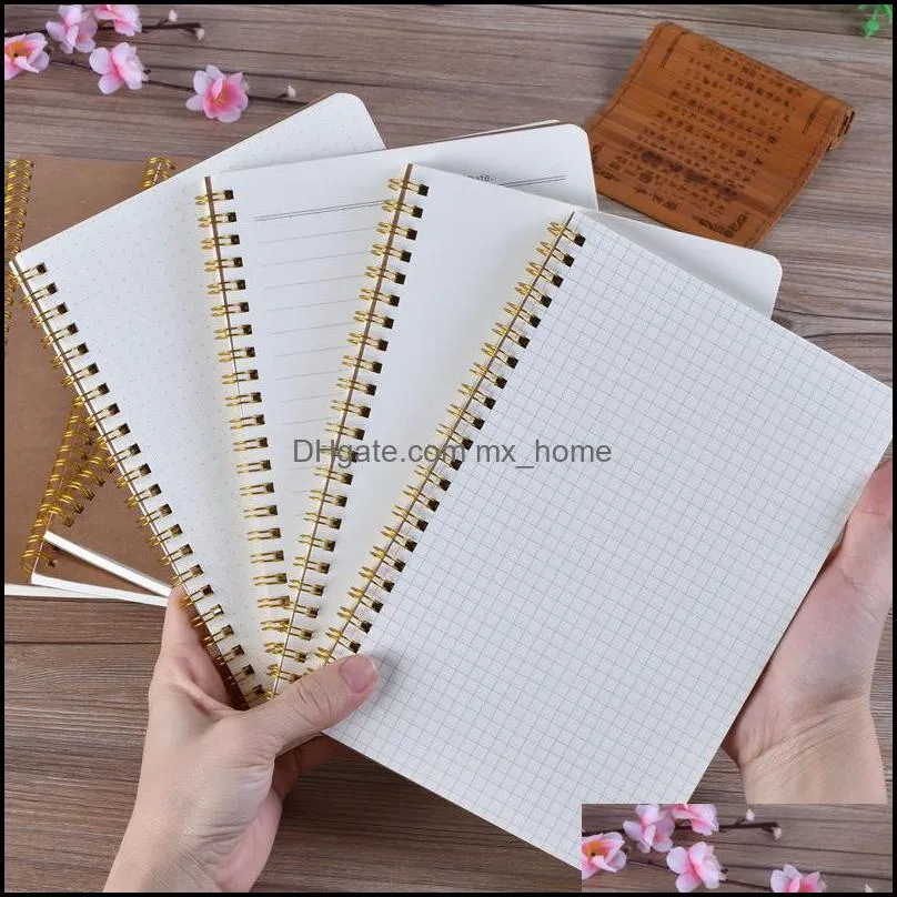 2021 notepad promotion A5 kraft paper cover diary dot matrix grid coil school office business notebook offices supplies