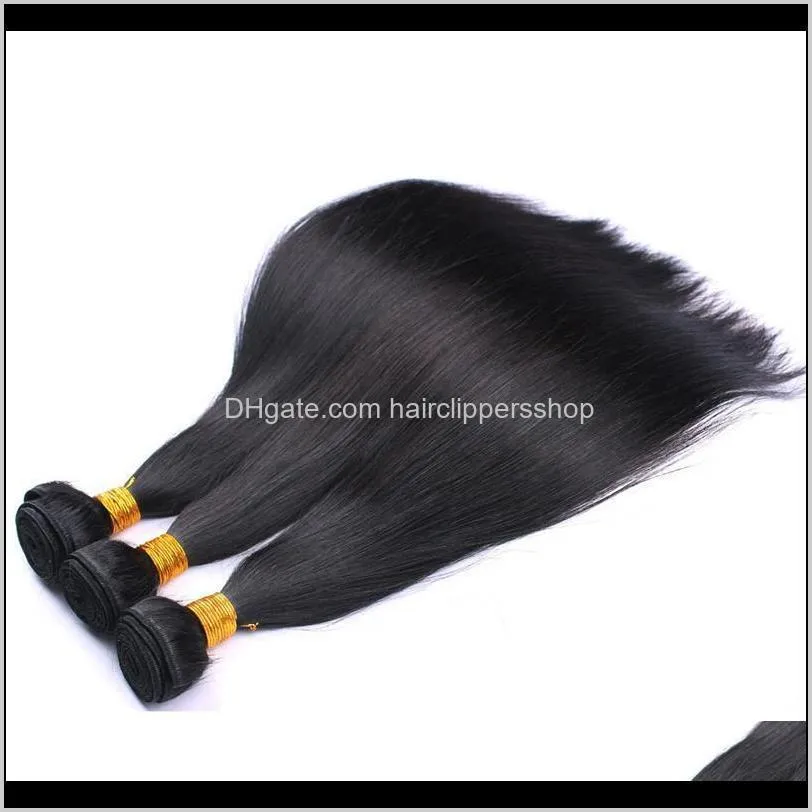 brazilian straight hair 4 bundles non-remy hair shipping natural black color 100% human hair weaving, 