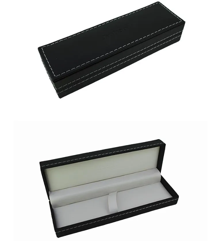Premium PU Lederen Pen Case Holder Display Organizer Opslag voor Fontein Balpen Rollerball Pennen of Potloden Zwart