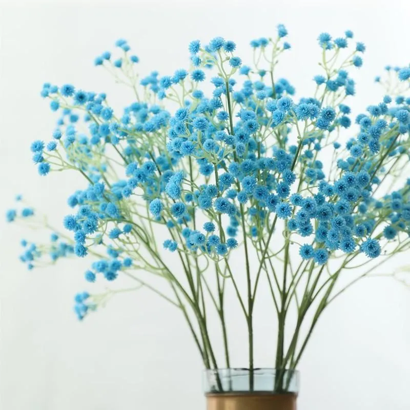 장식 꽃 화환 90 머리 gypsophila 인공 꽃 진짜 터치 부케 가짜 웨딩 장식 홈 장식