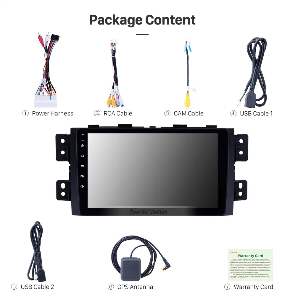 9 inch Android 8.1 Touchscreen GPS Navi Stereo for 2008-2016 KIA Borrego with WIFI Bluetooth Music USB support DAB SWC DVR